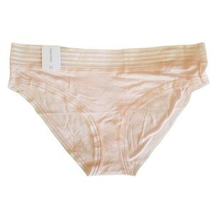 Calvin Klein Panty Size XL Bikini Pink Lightweight Soft X-Large Lace Trim No Tag